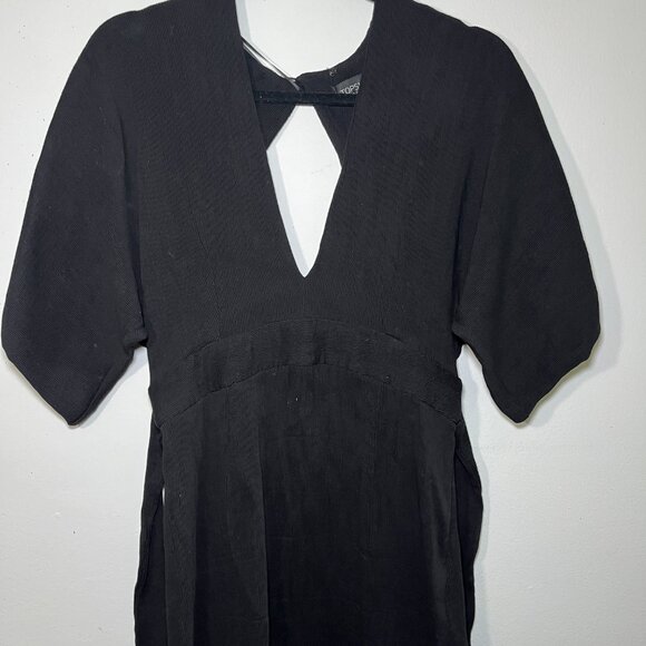 TopShop V-Neck Back Cut-out Midi Dress Size 6 - Picture 6 of 6
